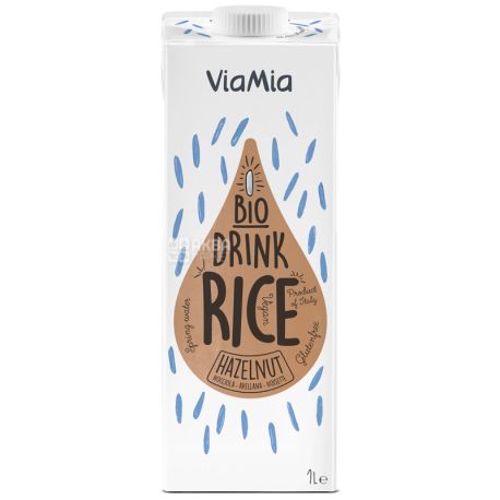 Drinking rice with hazelnut organic 1L, Via Mia