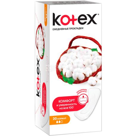 Kotex, Normal, 20 шт., Прокладки ежедневные
