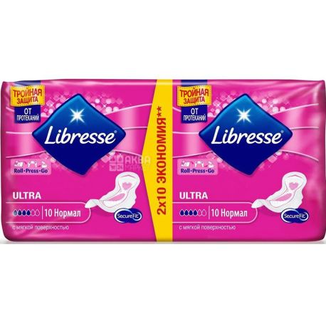 Libresse Ultra Normal Soft Deo, 20 шт., Прокладки гігієнічні, 4 краплі