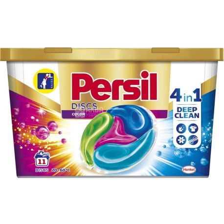Persil, Discs Color Deep Clean, 11 шт., Капсули для прання