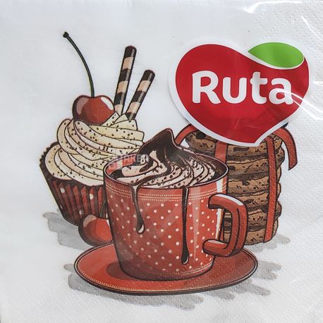 Ruta, 20 шт., Рута, Серветки паперові, Свято наближається, 33х33 см