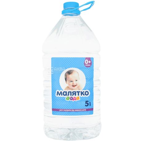 Малятко, 5 л, Вода детская негазированная, с первых дней жизни, ПЭТ