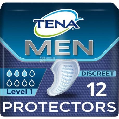 Tena Men, Light, 12 шт., Прокладки урологические мужские, 3 капли