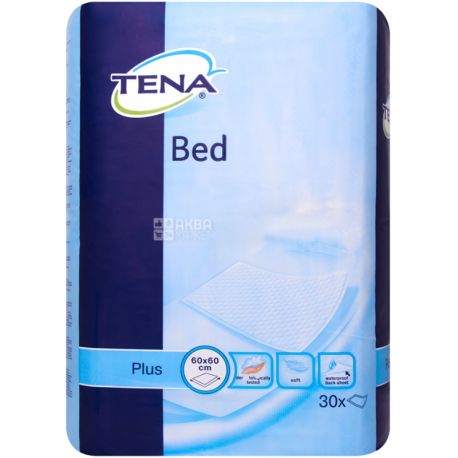 Tena, Plus, 30 шт., Одноразові пелюшки, 60х60 см