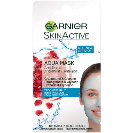 Garnier, Skin Active, 8 мл, Аква-маска для зневодненої шкіри
