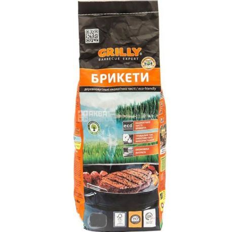 Grilly, Charcoal briquettes, 10 kg