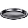 LUX, Тарелка пластиковая закусочная овальная, 50 шт., 25x31 см, черная