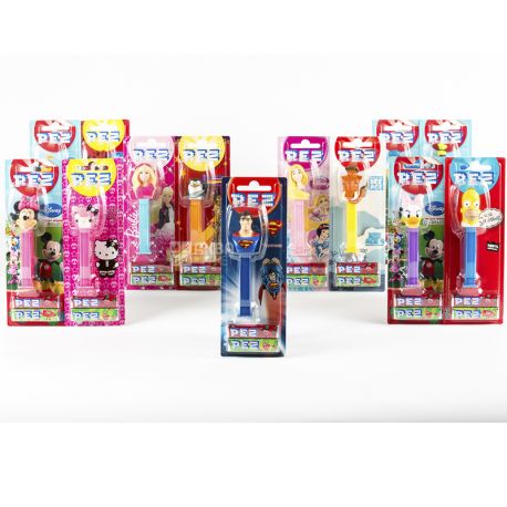 PEZ, 17г, Набір іграшка + фруктові цукрові цукерки, в асортименті