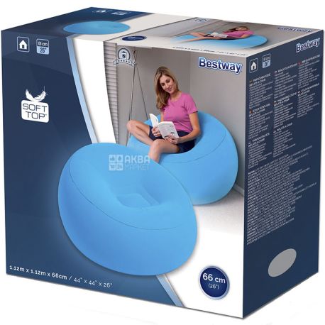 Bestway, Inflatable chair, in assortment, 112 * 112 * 66 cm