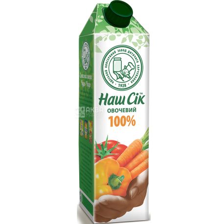 Наш Сік, 0,95 л, Сік овочевий, 100%