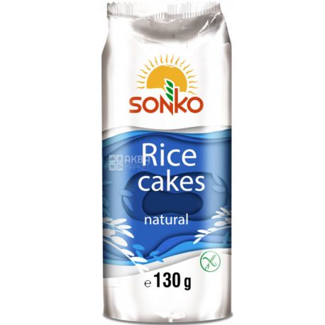 Sonko, 130 г, Галеты рисовые, натуральные, без глютена
