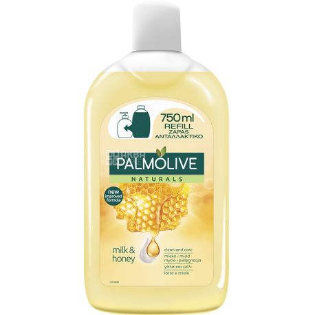 Palmolive Натурель, 750 мл, Рідке мило, Харчування молоко і мед