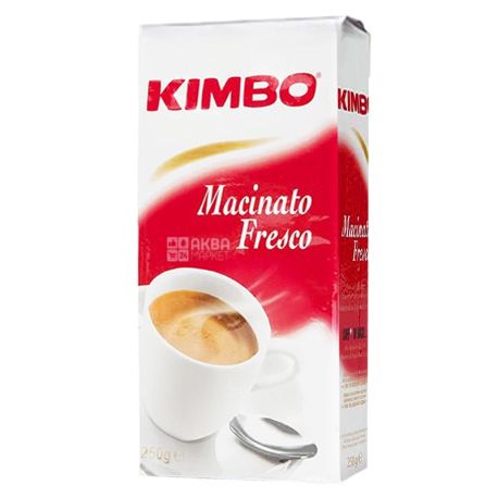 Kimbo Machinato Fresco, 250 г, Кофе Кимбо Макиато Фреско, средней обжарки, молотый