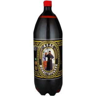 Монастырский, 2 л, Квас хлебный, сильногазированный, ПЭТ