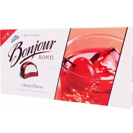 Bonjour, Cherry, 232 г, Десерт со вкусом Вишни