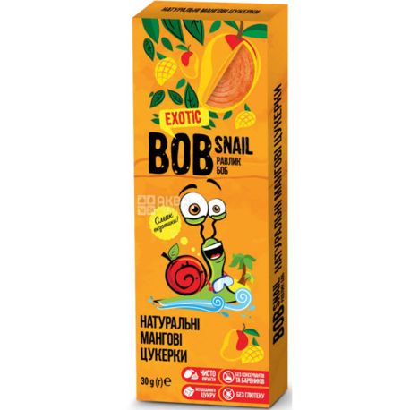Bob Snail, 30 г, Натуральные конфеты с манго