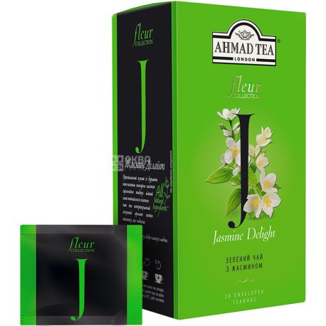 Ahmad Tea, Jasmine Delight, 20 пакетиков, Чай зеленый, пакетированный