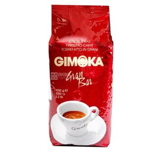 Gimoka Gran Bar, 1 кг, Кофе в зернах средней обжарки Джимока, купаж