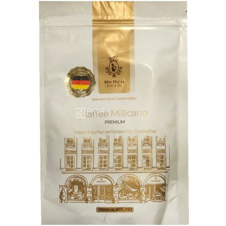 Mr.Rich, Kaffee Millicano, 100 г, Кофе растворимый, с добавлением молотого