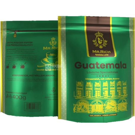 Mr.Rich, Guatemala, 400 г, Розчинна кава, Гватемала