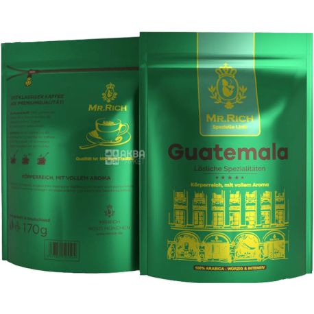 Mr.Rich, Guatemala, 170 г, Розчинна кава, Гватемала