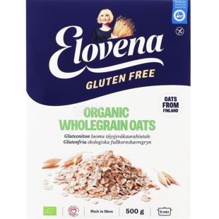 Elovena, Jumbo Oats, 500 г, Хлопья овсяные органические, без глютена 