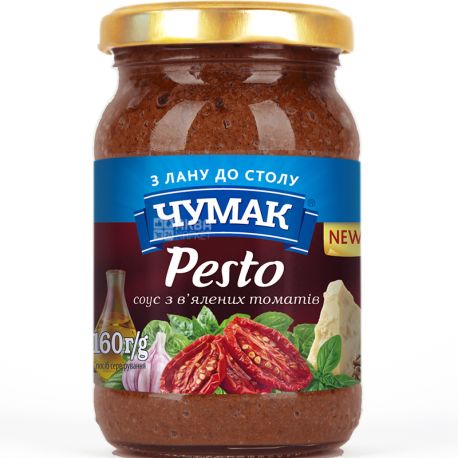 Чумак, Pesto, 160 г, Соус Песто, з в'ялених томатів