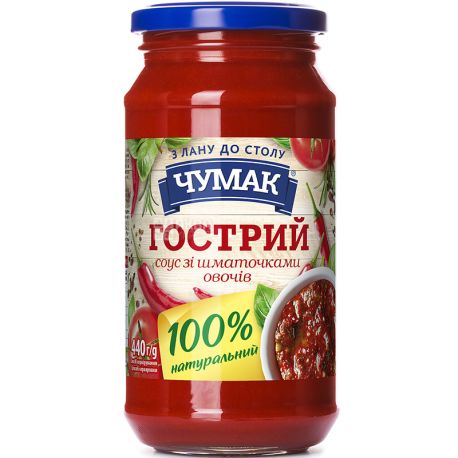 Chumak, 440 g, Spicy sauce, with slices of vegetables
