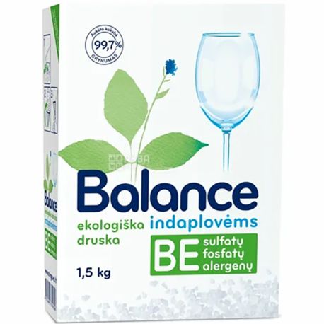 Balance, Ecological, 1,5 кг, Соль для посудомоечных машин