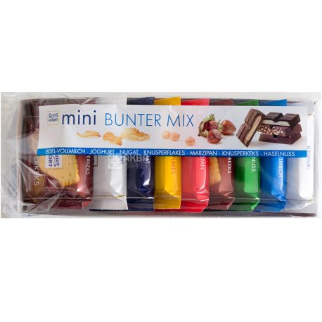 Ritter Sport, Mini, 150 г, Набор шоколада, ассорти