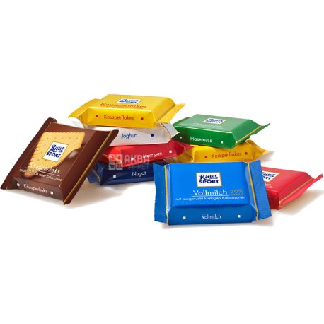 Ritter Sport, Mini, 150 г, Набор шоколада, ассорти