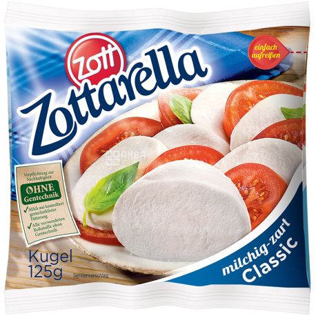 Zott, Zottarella, 125 г, Сир Моцарелла, 45%