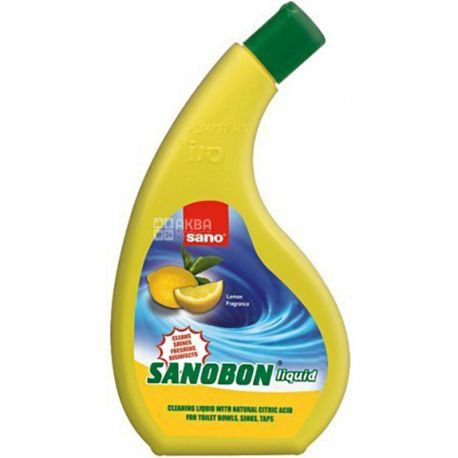 Sano, Sanobon, Lemon, 750 мл, Засіб для миття унітазів, Лимон