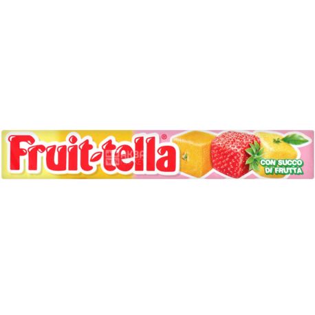 Fruit-tella, 41 г, Жевательные конфеты, Фруктовое ассорти