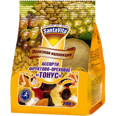 Santa Vita, Тонус, 200 г, Ассорти фруктово-ореховое