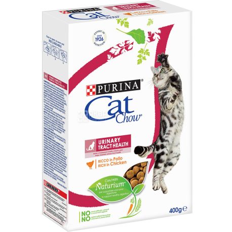 Purina, Cat Chow, Urinary Tract Health, 400 г, Сухой корм для котов, с курицей