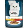 Gourmet Perle Duo, 85 г, Корм для котов, С курицей и говядиной в подливе
