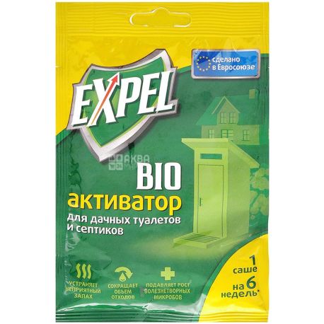 Expel, 3 шт., Биоактиватор для дачных туалетов и септиков, в саше