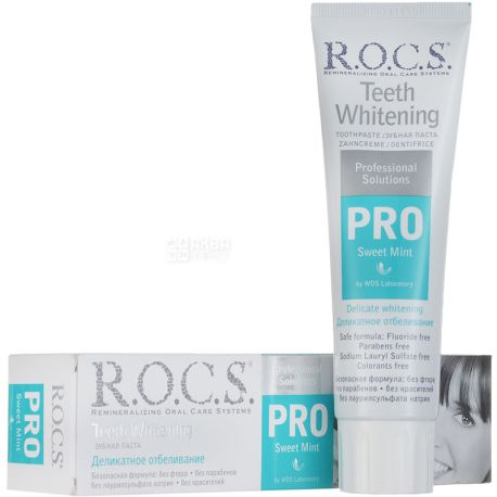R.O.C.S. Pro Sweet Mint, 135 г, Зубная паста, Деликатное отбеливание
