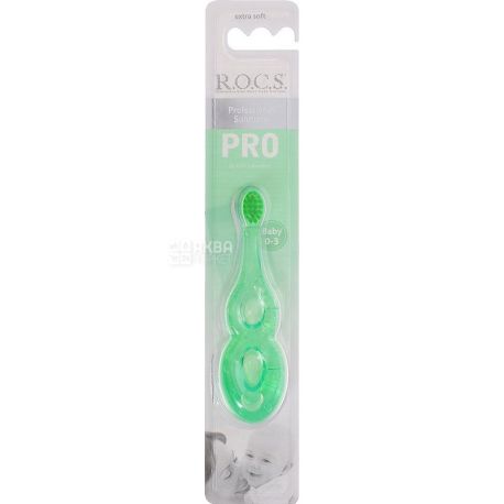 R.O.C.S. Pro Baby, Зубна щітка для дітей, екстра м'яка, в асортименті, 0-3 роки