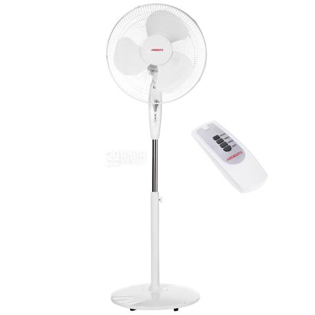 Ardesto FN-R1608RW, Floor fan, with remote control, white, 45 W
