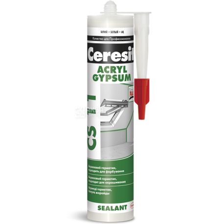 Ceresit Acryl CS 11, 280 мл, Герметик акриловый, белый