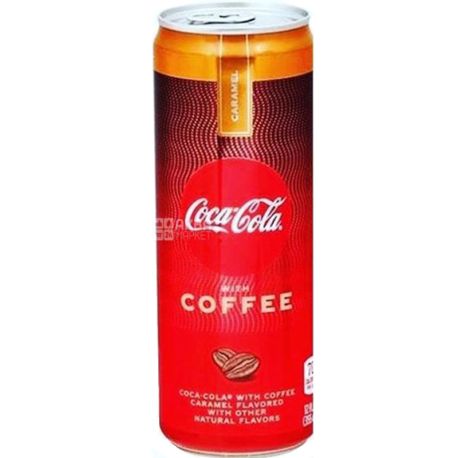 Coca-Cola Zero Coffee Caramel, 0,25 л, Кока-кола Зеро з екстрактом кави та карамеллю