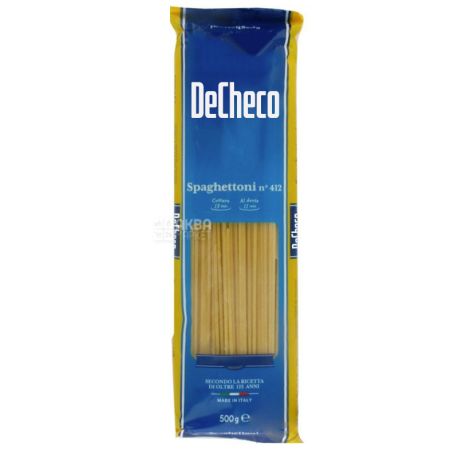 DeCheco Spaghettoni №412, 500 г, Макароны ДеЧеко Спагеттони