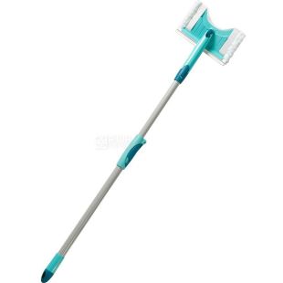 Leifheit Bath Cleaner Micro Duo, Швабра Лайфхайт для ванной комнаты, с телескопической ручкой, 80-125 см