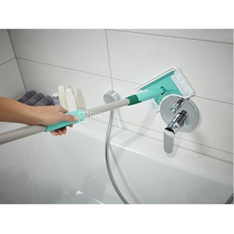 Leifheit Bath Cleaner Micro Duo, Швабра Лайфхайт для ванної кімнати, з телескопічною ручкою, 80-125 см
