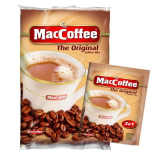 MacCoffee Original, 3 в 1, 25 шт. х 20г, Кава МакКофе Оріджінал, розчинний, в стіках
