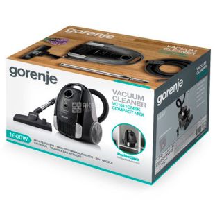 Gorenje VC1611CMBK, Пылесос для сухой уборки, 1600 Вт