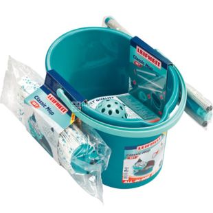 Leifheit, Набор для уборки Лайфхайт Classic Mop, ведро с отжимом 12 л, швабра 120 х 27 см