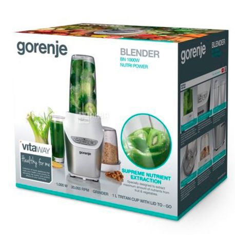 Gorenje BN1000W, Блендер стаціонарний, 1000 Вт